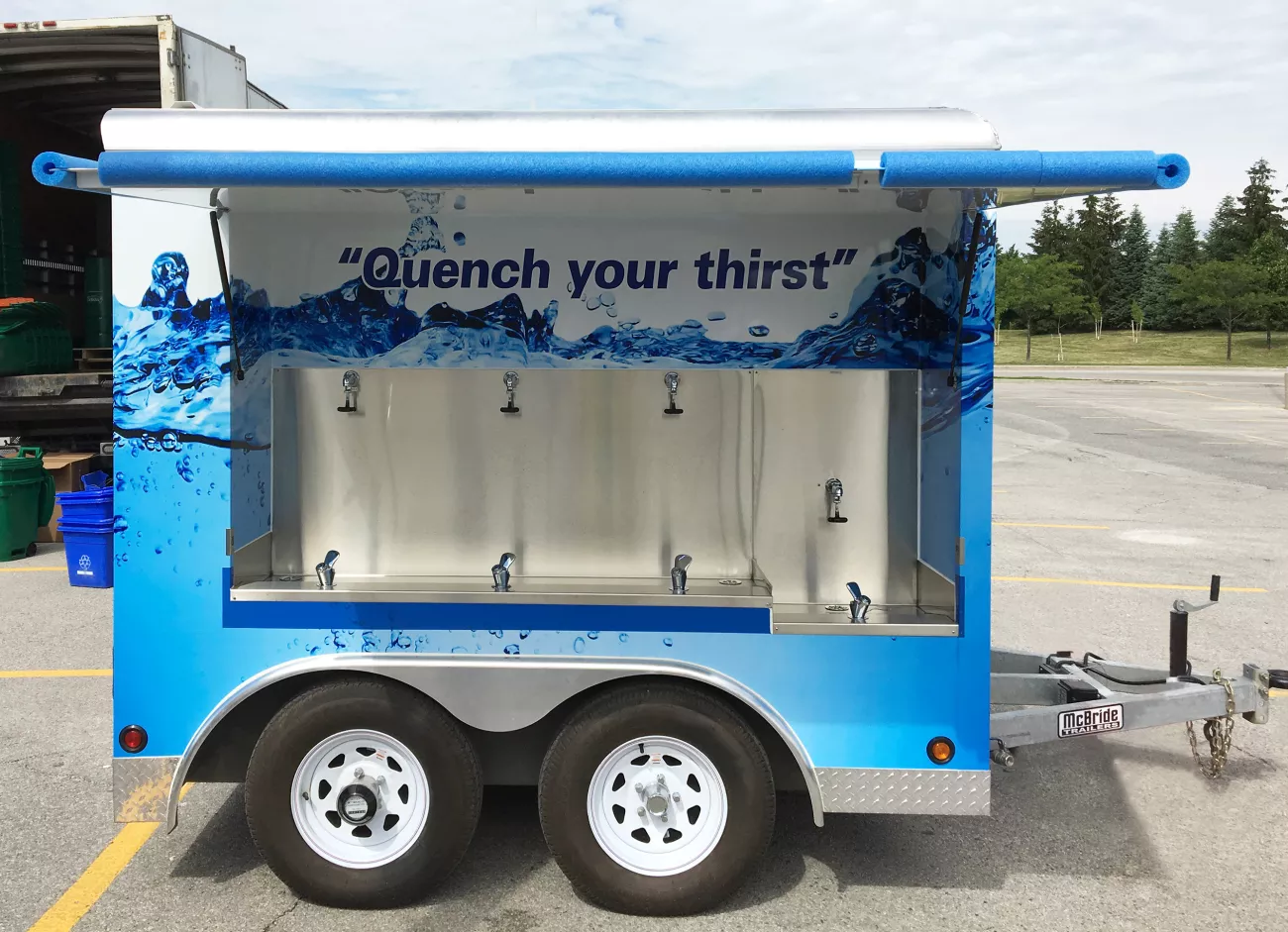 A picture of the mobile water cooler.