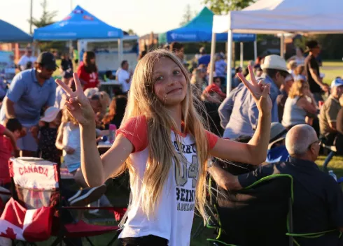 Image of a child at an event