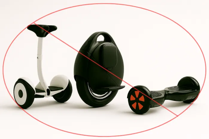 Segway, e-unicycle and hoverboard are not allowed in the City of Vaughan