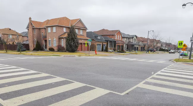 Crosswalks in a neighbourhood 