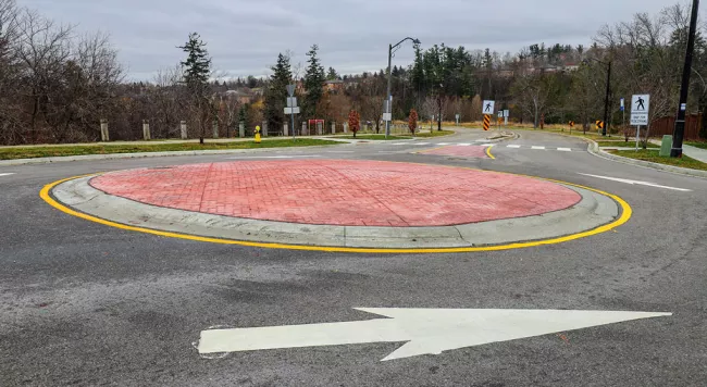 a roundabout in Vaughan