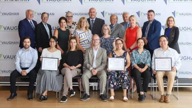 VPL staff and Members of Council posing with their awards