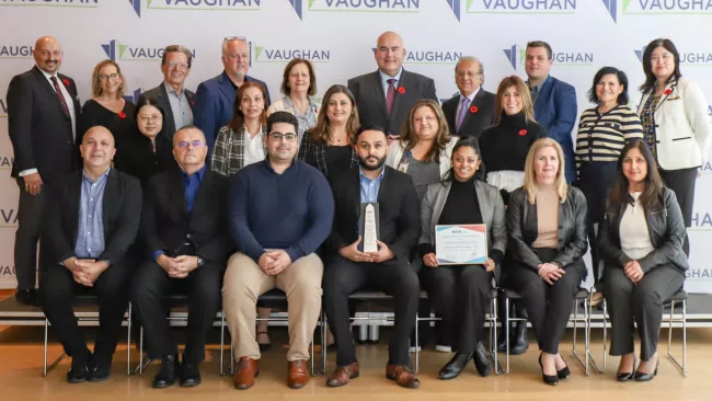 Mayor Del Duca and Members of Council with the Procurement Services team