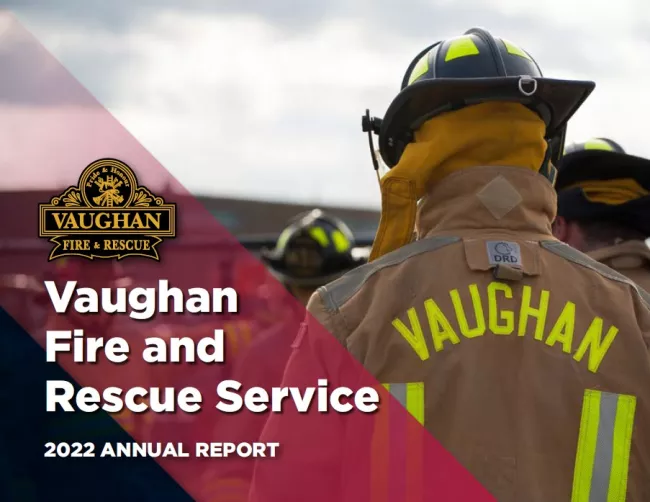 Vaughan Fire and Rescue Service 2022 Annual Report cover