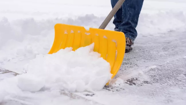 Shovelling snow