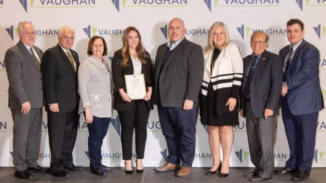 Mayor and Members of Council with Ward 1 Civic Hero Award Recipient