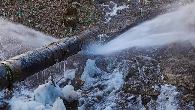 a burst watermain