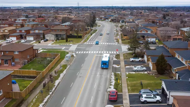 Ariel shot of Martin Grove Road