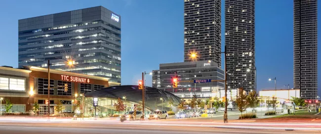 Photo of the TTC Subway building in Vaughan