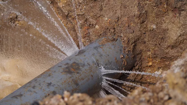 a bursting watermain