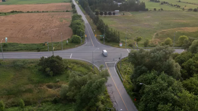 an ariel shot of King-Vaughan Road