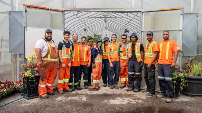 Some of the members of the Parks Forestry and Horticulture Operations team