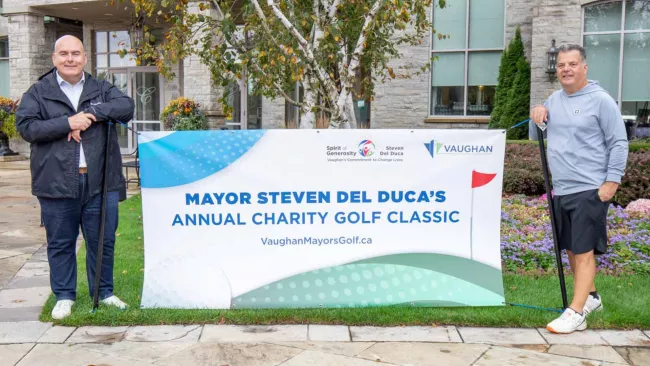 Mayor Del Duca and Brian Bentz at the Mayor Steven Del Duca's Annual Charity Golf Classic