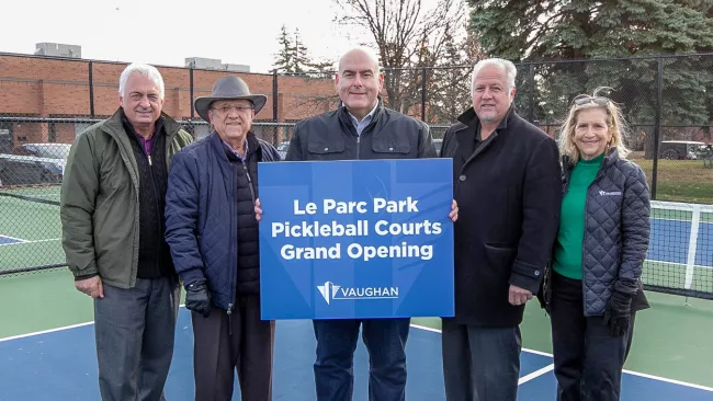 Mayor and MMoc at pickleball opening