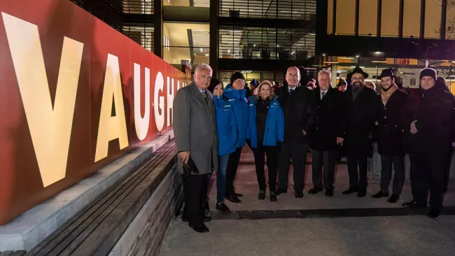 Vaughan unveils new Gateway Sign and Menorah at City Hall