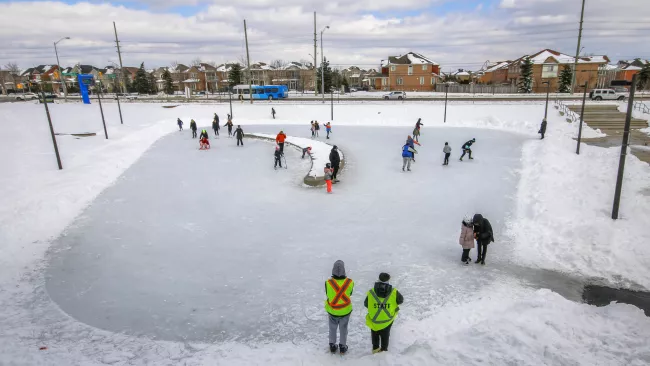 City outdoor rink