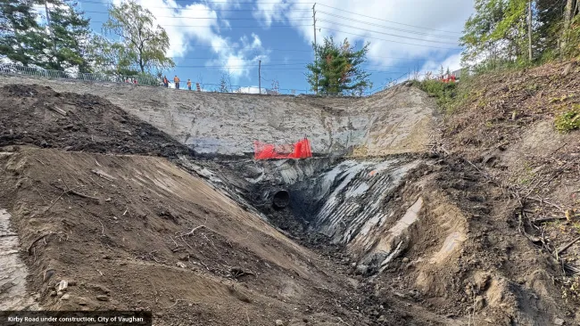 Work progresses on Kirby Road, between Highway 27 and Kipling Avenue