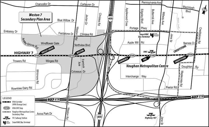 Weston 7 TMP Key Study Area Map