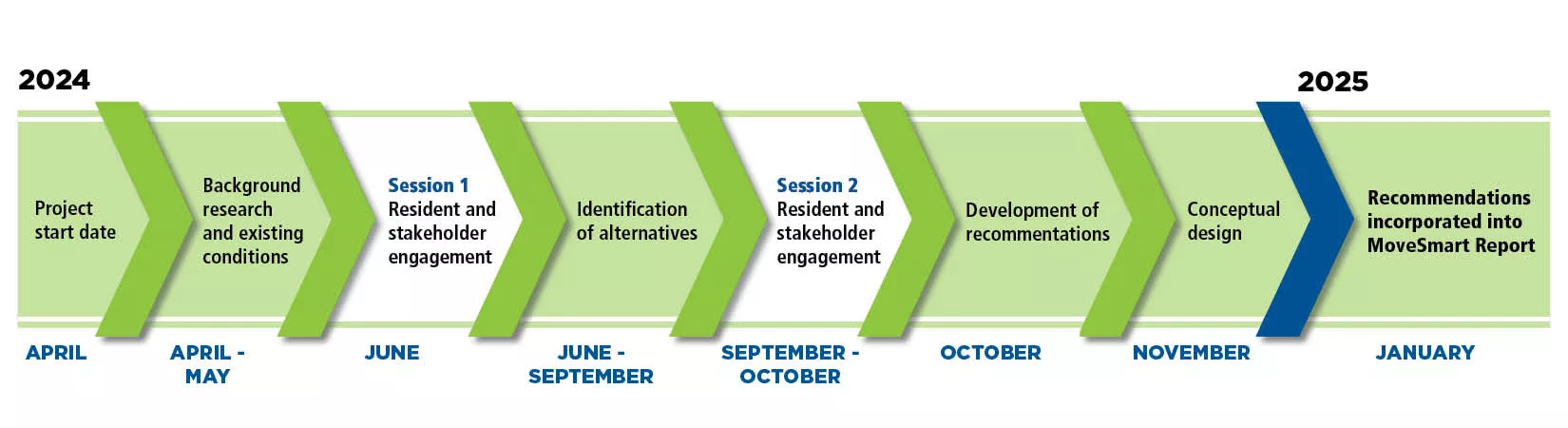 Timeline of study steps